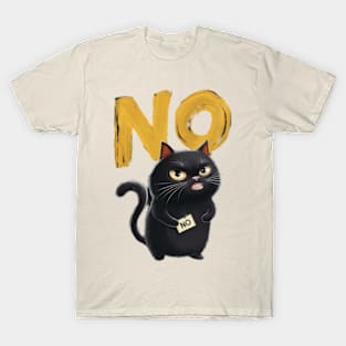 Black Cat says no T-Shirt